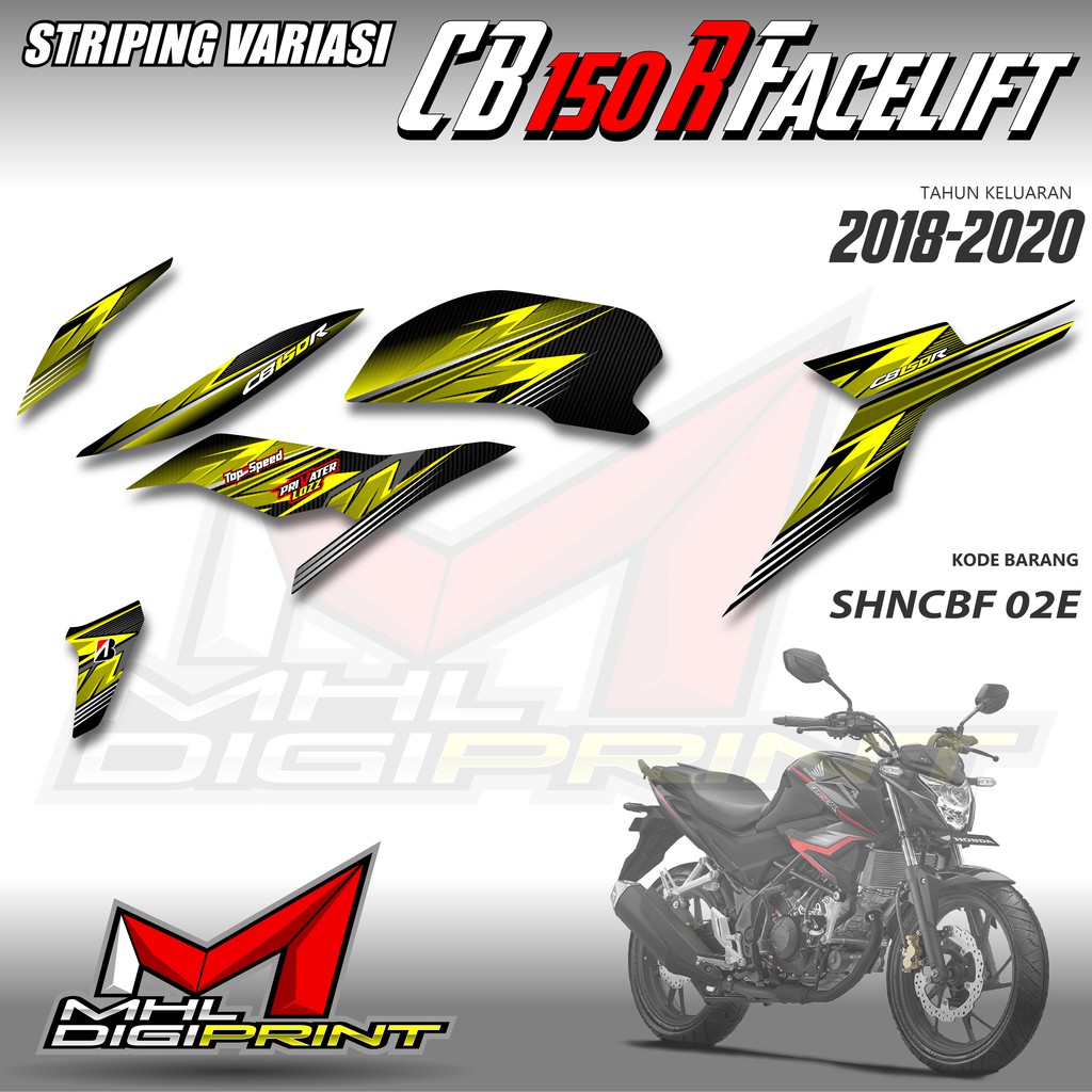 STRIPING VARIASI NEW CB 150R FACELIFT - STIKER NEW CB 150R - SHNCBF 02