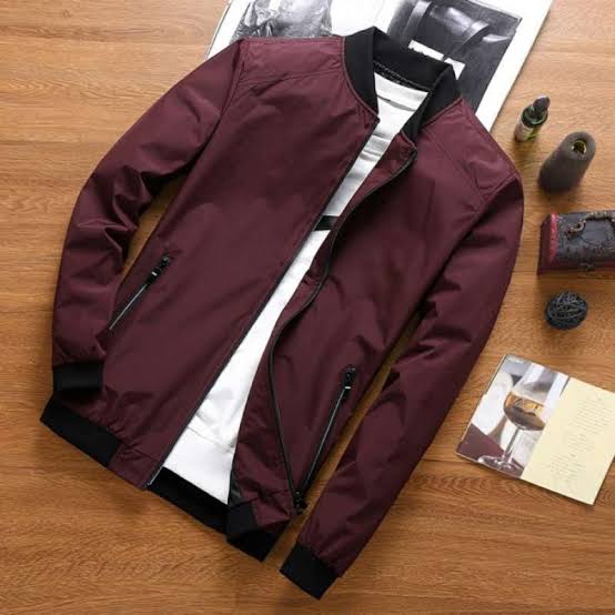 Jaket Musim dingin Jaket parasut pria Bomber hurrington Formal Taslan Waterproof Bomber Cowok Parasit Polos Perasut Prasut-MAROON