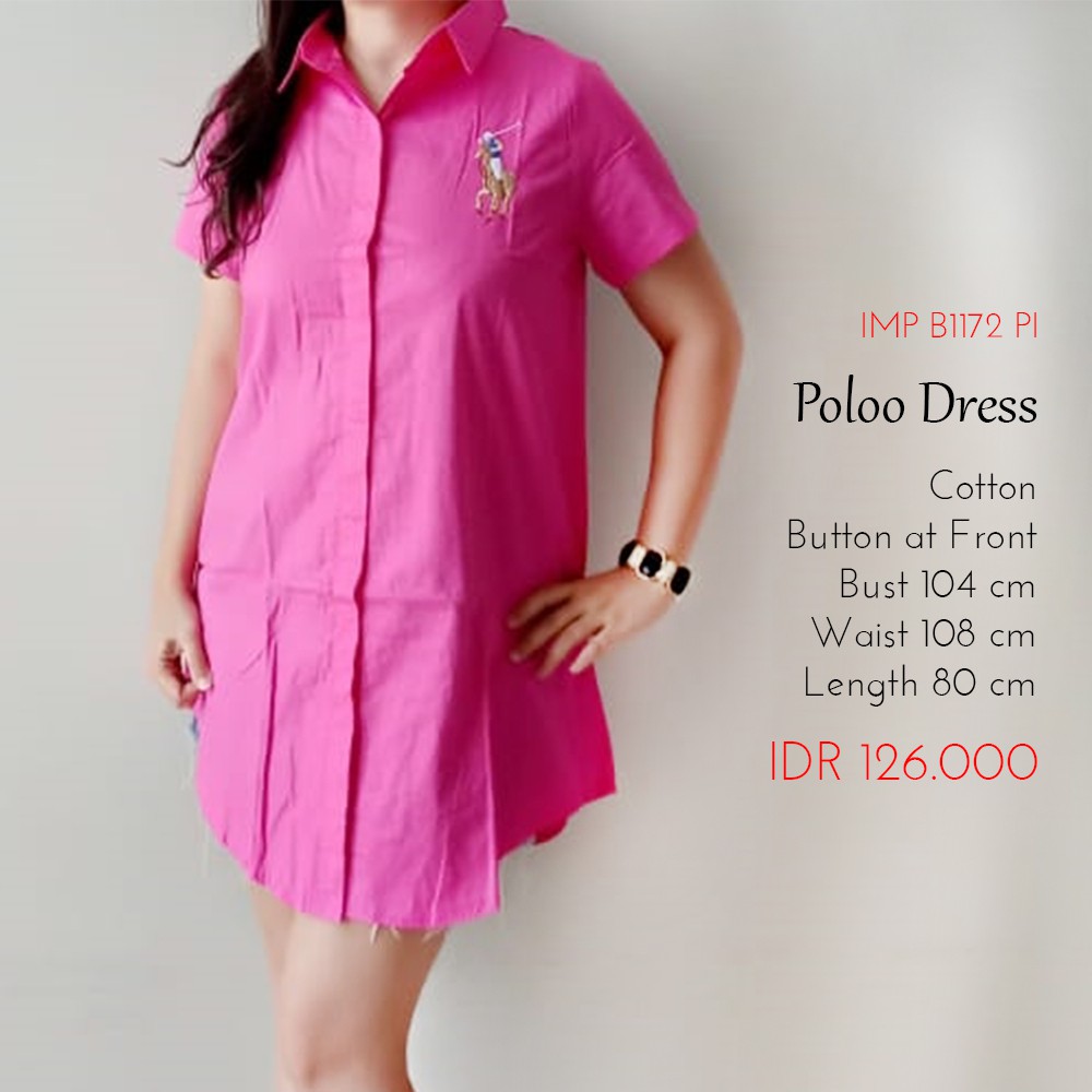 Dress Wanita Dress Casual Katun - Poloo Dress