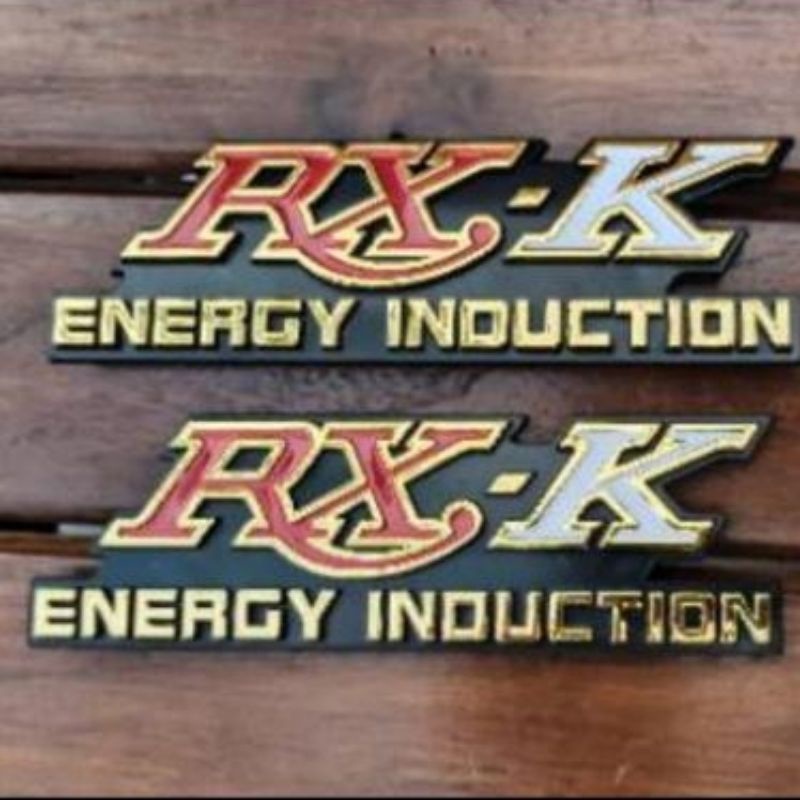 Sepasang Emblem Logo Bok Aki Rx-K RX-King Import