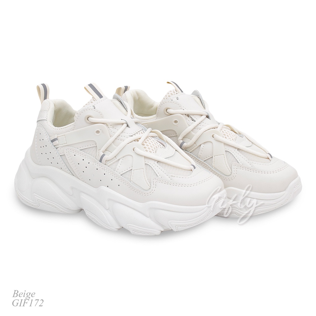 [Gifly] Eun-Young Sneakers Wanita Korea Shoes GIF172-Beige