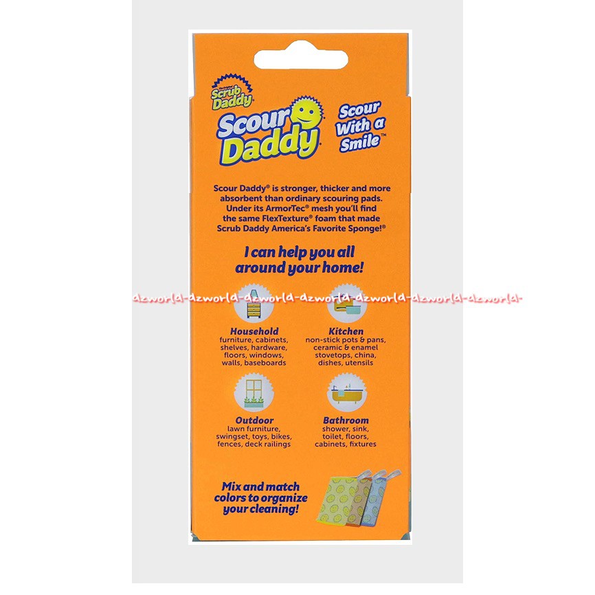 Scrub Daddy Scour Daddy Scouring Pad Sponge Isi 3 pcs Scrubdaddy