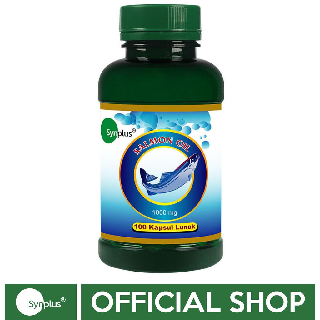 Synplus 1000mg Omega 3 Fish Salmon Oil USA - Vitamin EPA DHA Minyak Ikan Amerika - 100 Softgel