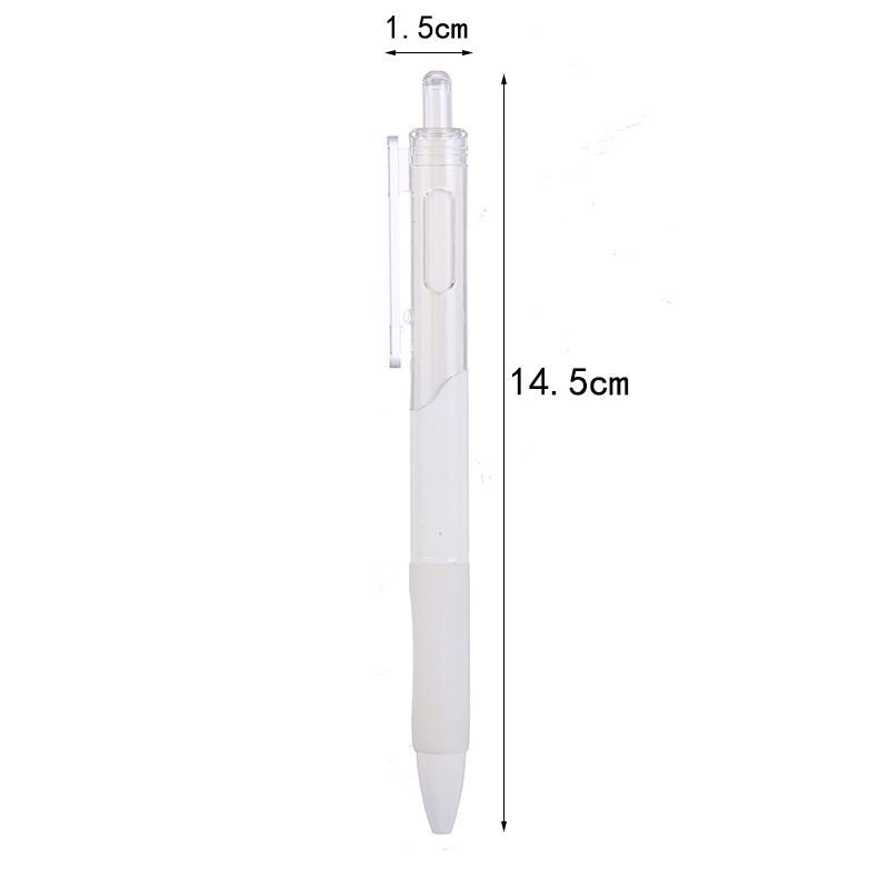 Pulpen Gel 0.5mm Tinta Hitam / Putih Motif Kucing Untuk Sekolah / Kantor