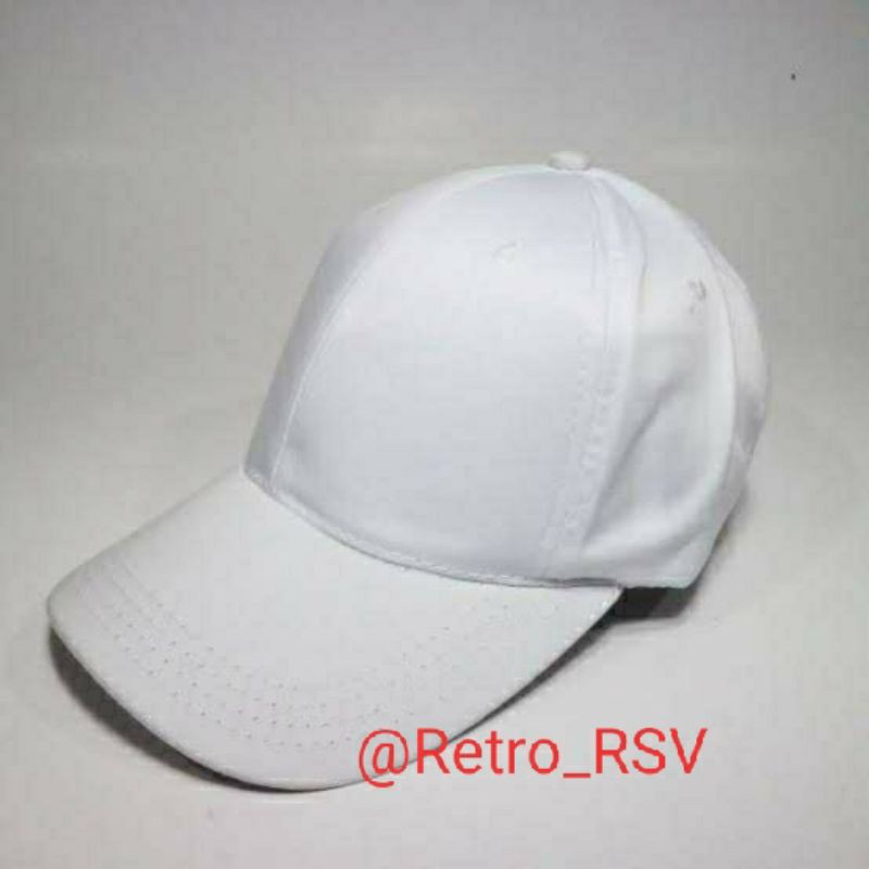 Topi Polos Putih/Topi Kekinian/Topi Keren/Topi Murah
