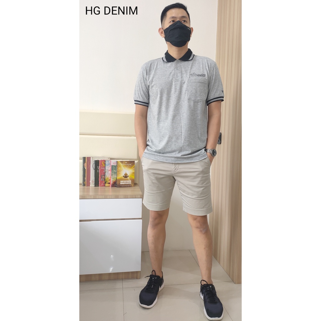 HG DENIM KRAH L COTTON COMBED PRIA KAOS POLO