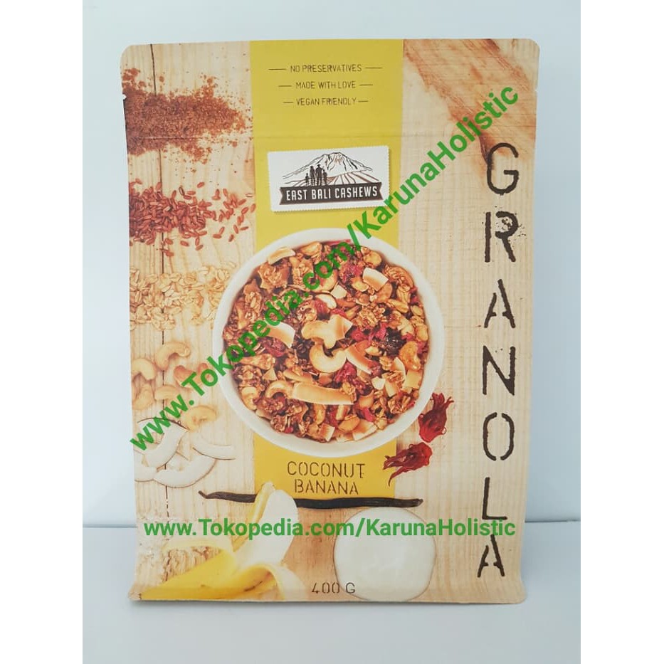 

East Bali Cashews Granola Coconut Banana 400 gram