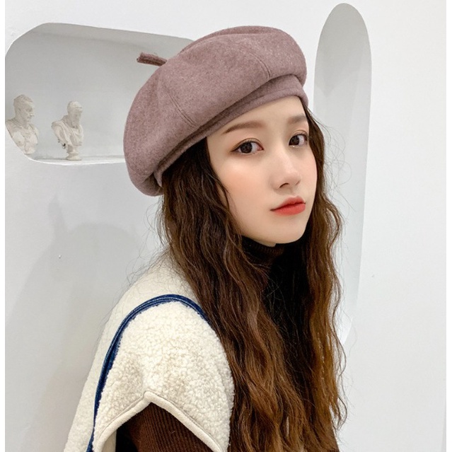 IMPORT WOMAN KIDS PUMPKIN BARET KOREAN STYLE WINTER AUTUMN  TOPI BERET WANITA ANAK MUSIM DINGIN