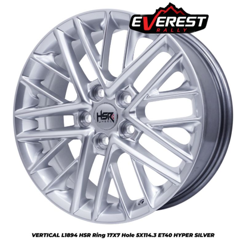 VELG MOBIL VERTICAL HSR RING 17X7 HOLE 5X114,3 ET40 HYPER SILVER