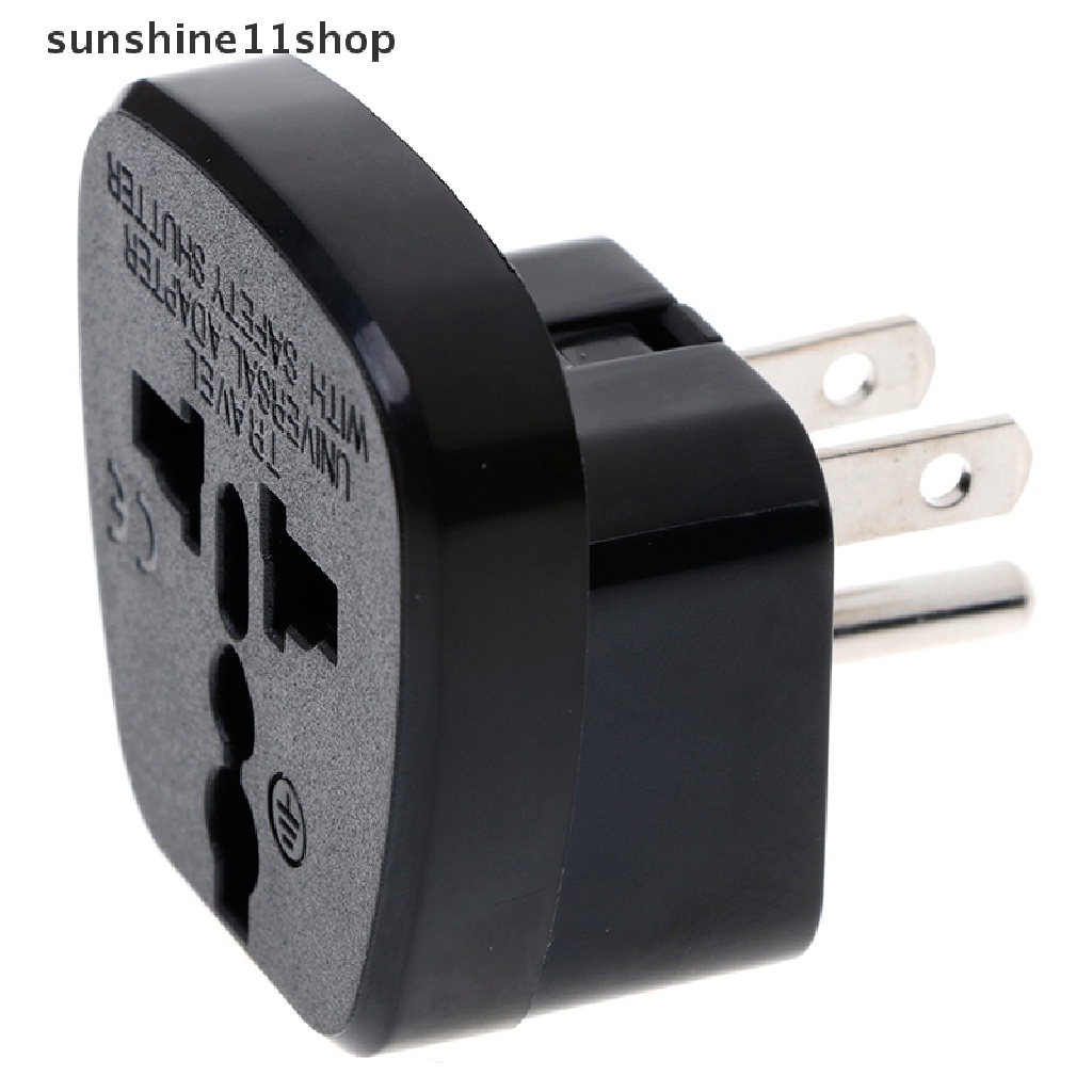 Sho adapter Konverter power plug EU UK AU Ke US USA Canada AC Universal Untuk travel