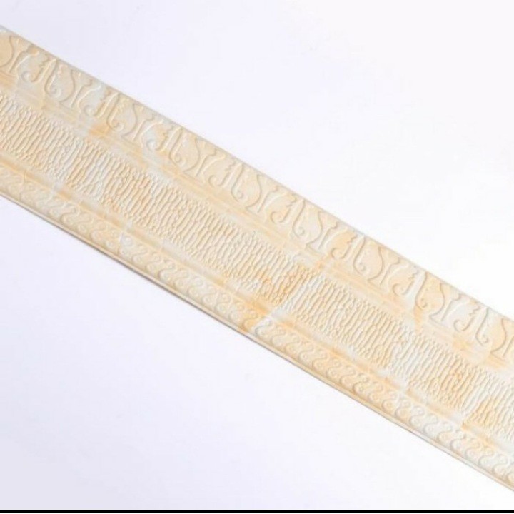 Wallpaper Foam 3D List / Stiker Dinding Atas / Wall Sticker List - 5MM-Creamish Y008