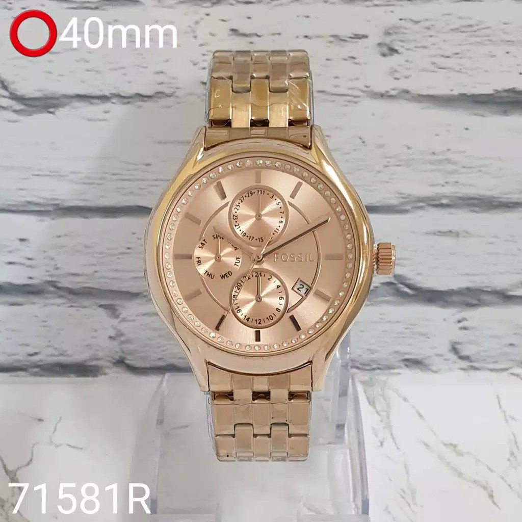 Grosiran Jam Tangan Wanita Psa S6 - 4864 Analog Tali Rantai Chrono Hiasan Tanggal Aktif Original Garansi 6 Bulan Free Baterai Cadangan (BISACOD)