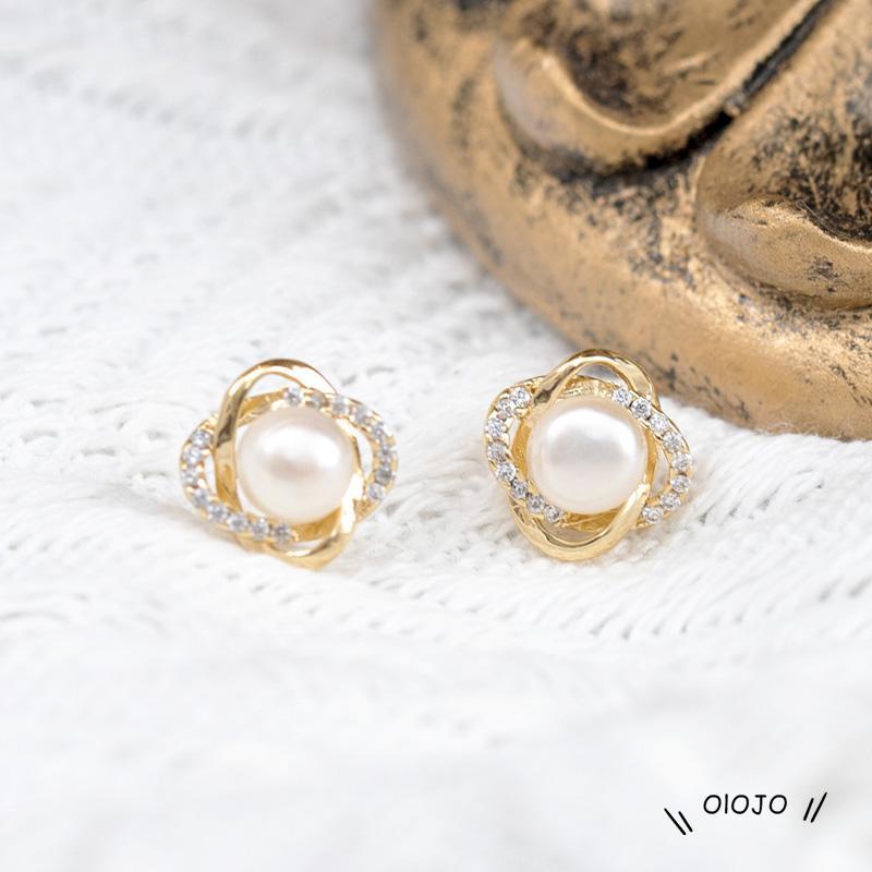 【COD】Anting Mutiara Berlian Kecil Untuk Perhiasan Wanita