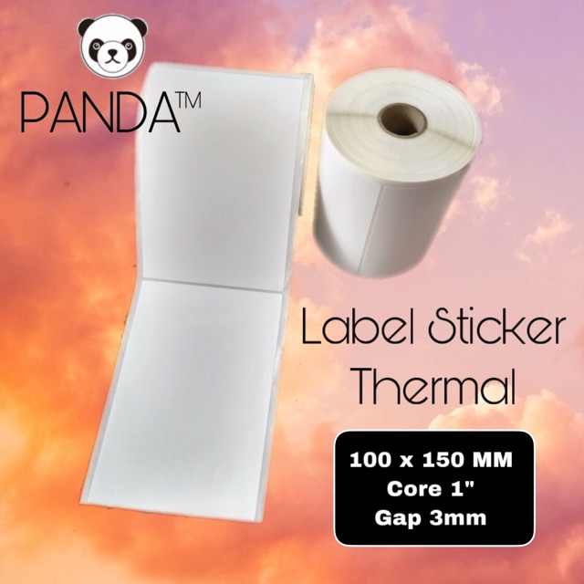 Label Sticker Barcode 100x150mm Thermal (10x15cm 300Pcs Core 1&quot;)