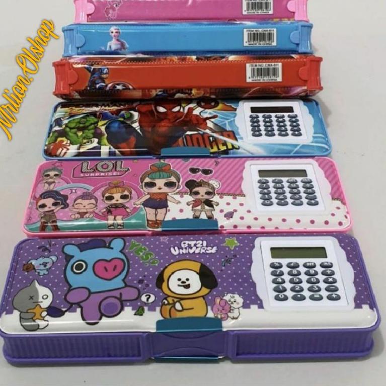 

[KODE WX9602] Tempat Pensil Karakter Anak/Kotak Pensil Karakter Kalkulator Berkualitas ⭐Mrlion⭐