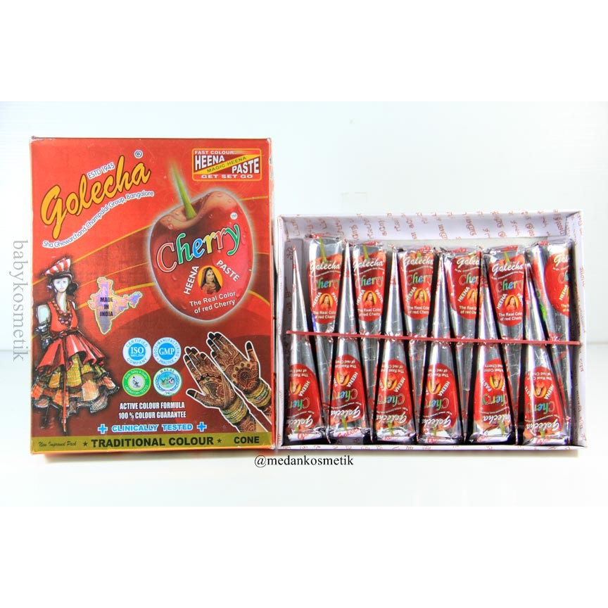 Golecha Cherry Red Henna Cone