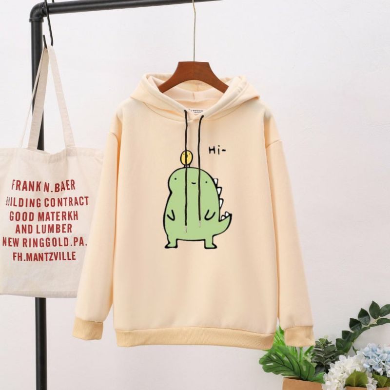 S - XXXXXL(6XL) Hoodie DINOSAUR BIGSIZE Jaket HI Dino OVERSIZE Oblong Sweatshirt Wanita Pria Jumbo Jacket Dinosaurus Hay Dino Cute