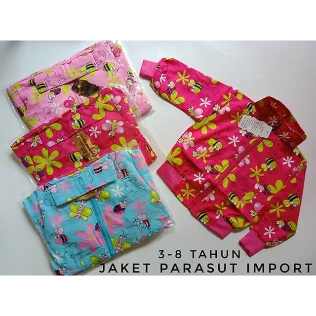 JAKET ANAK CEWEK IMPORT PARASUT