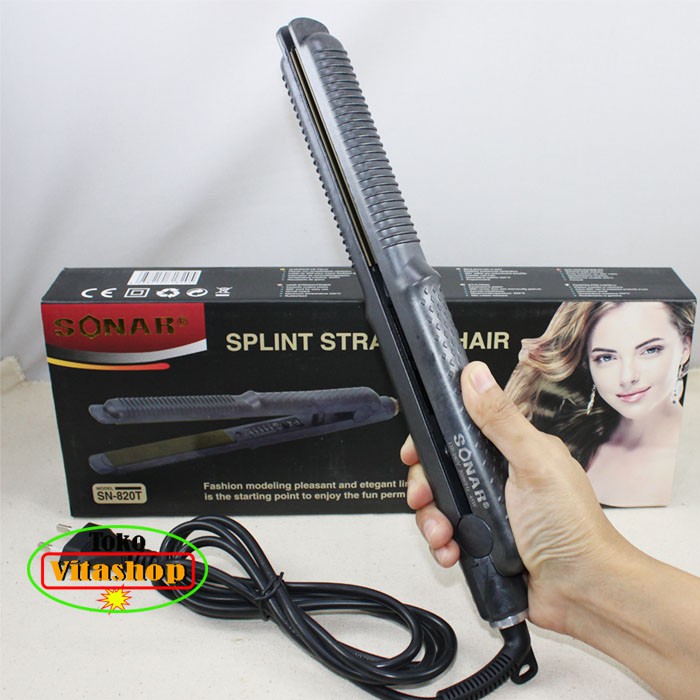 SONAR SN-820 T Lurus Catok rambut 2 in 1 Profesional Catokan Temperatur Suhu