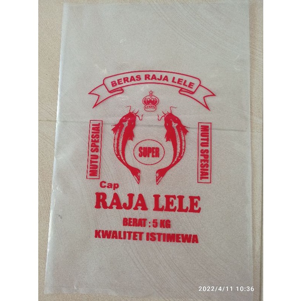Plastik Beras 5kg Sablon Gambar Raja Lele