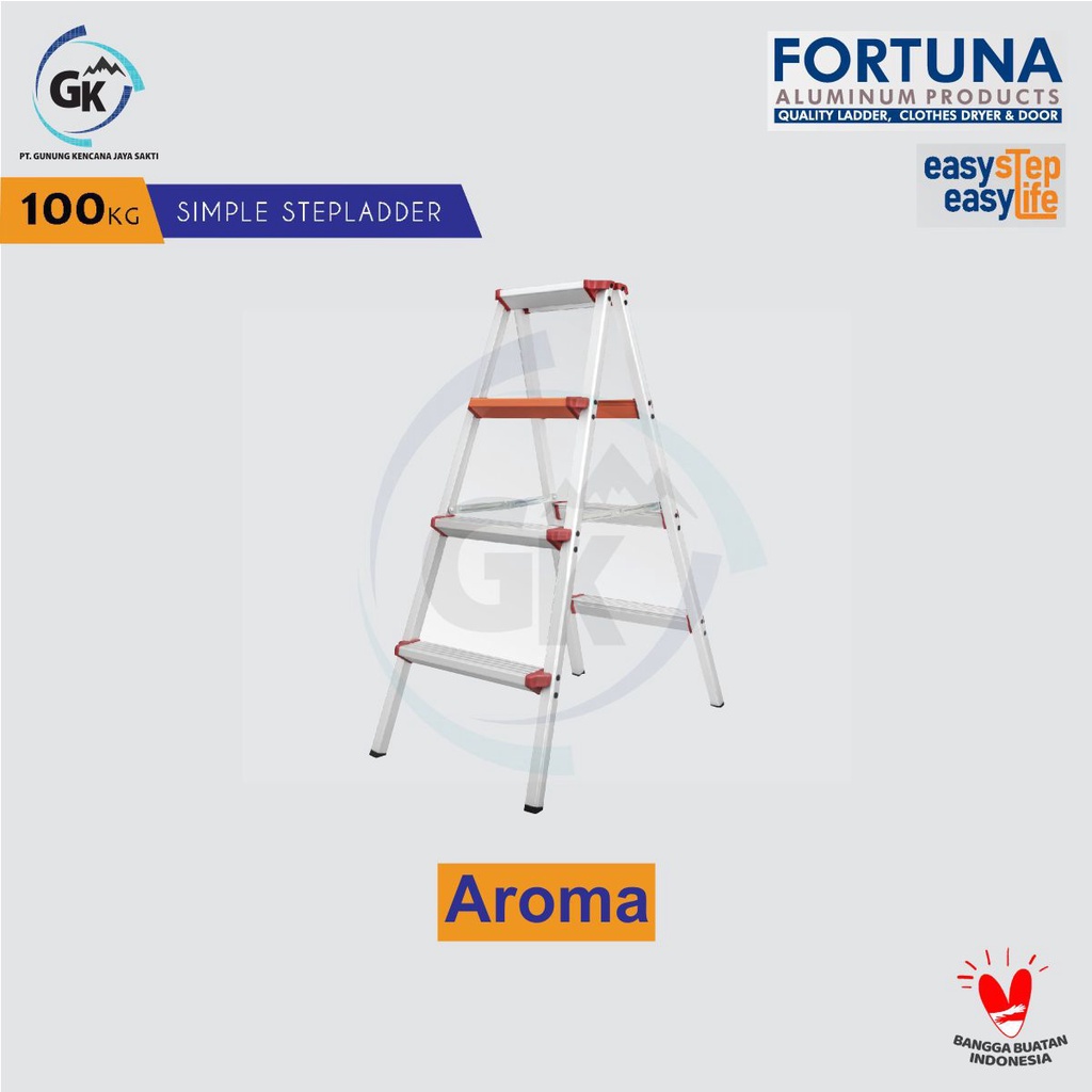 Jual Tangga Lipat Aluminium Premium Aroma Cm Shopee Indonesia