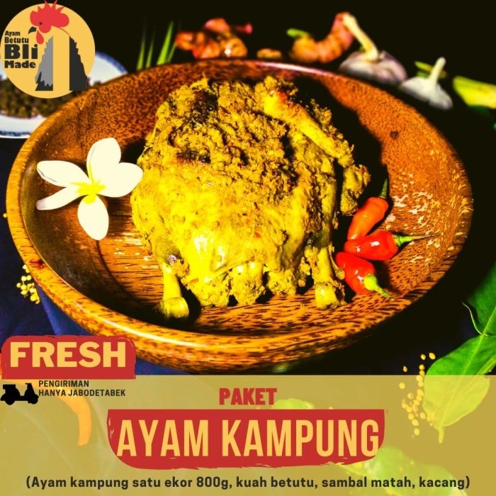 

Ayam Betutu Bli Made (Ayam Kampung 800g)