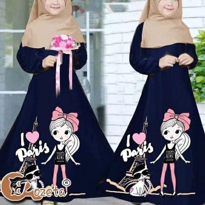 GAMIS PARIS KIDS / GAMIS ANAK PEREMPUAN / BAJU MUSLIM ANAK KECIL