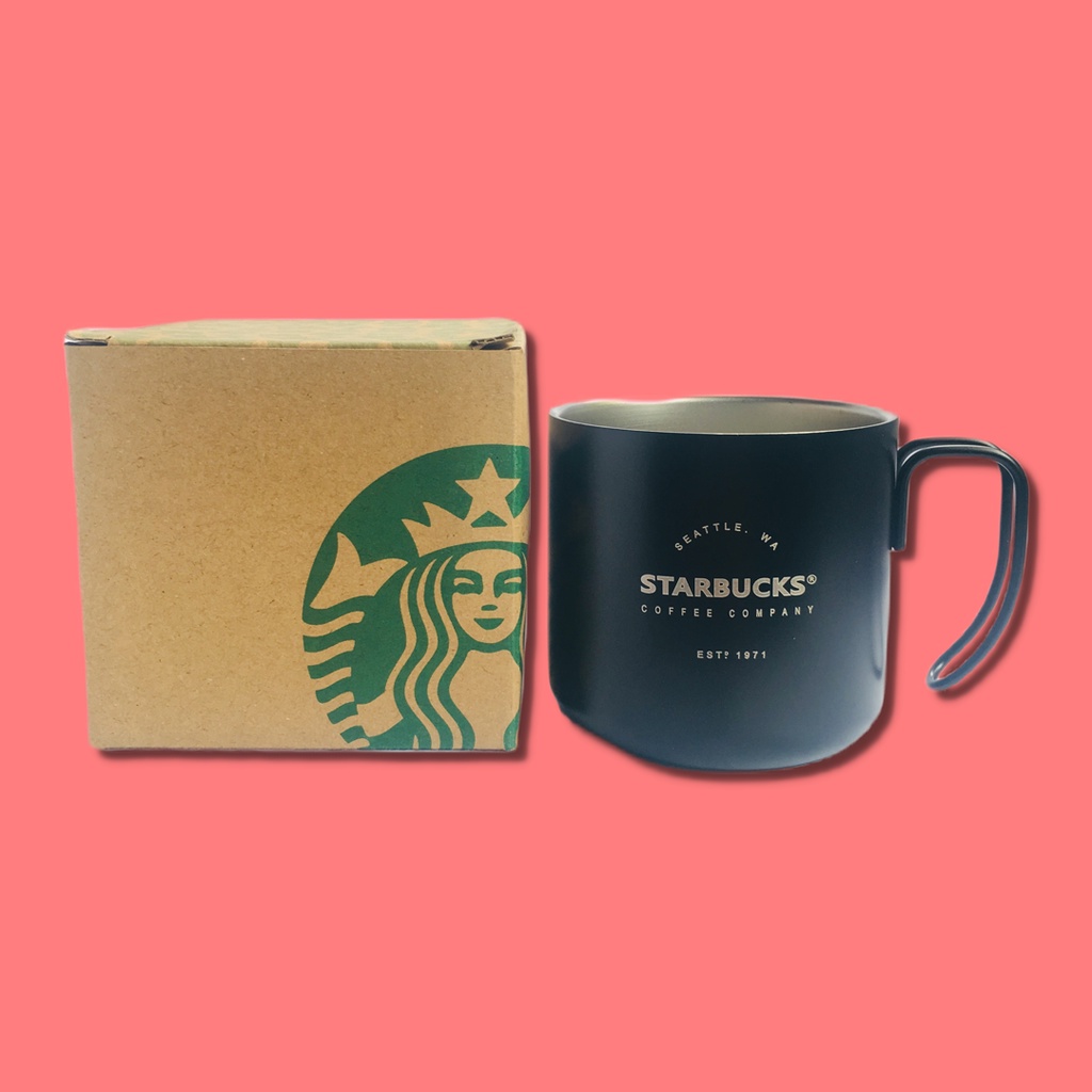 Gelas / Cangkir / Mug Starbucks Stainless Steel Black 355ml