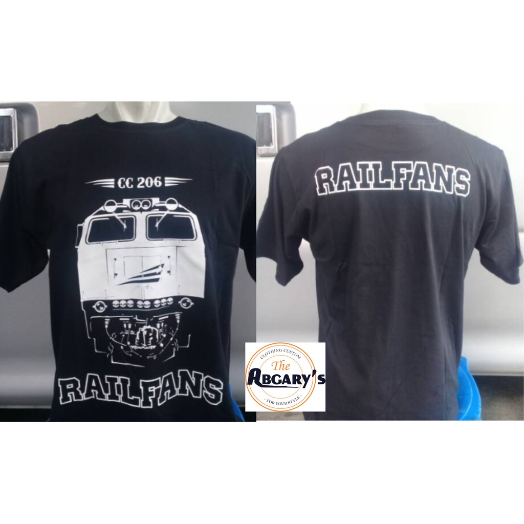 KAOS RAIL FANS KERETA API CC 206 INDONESIA