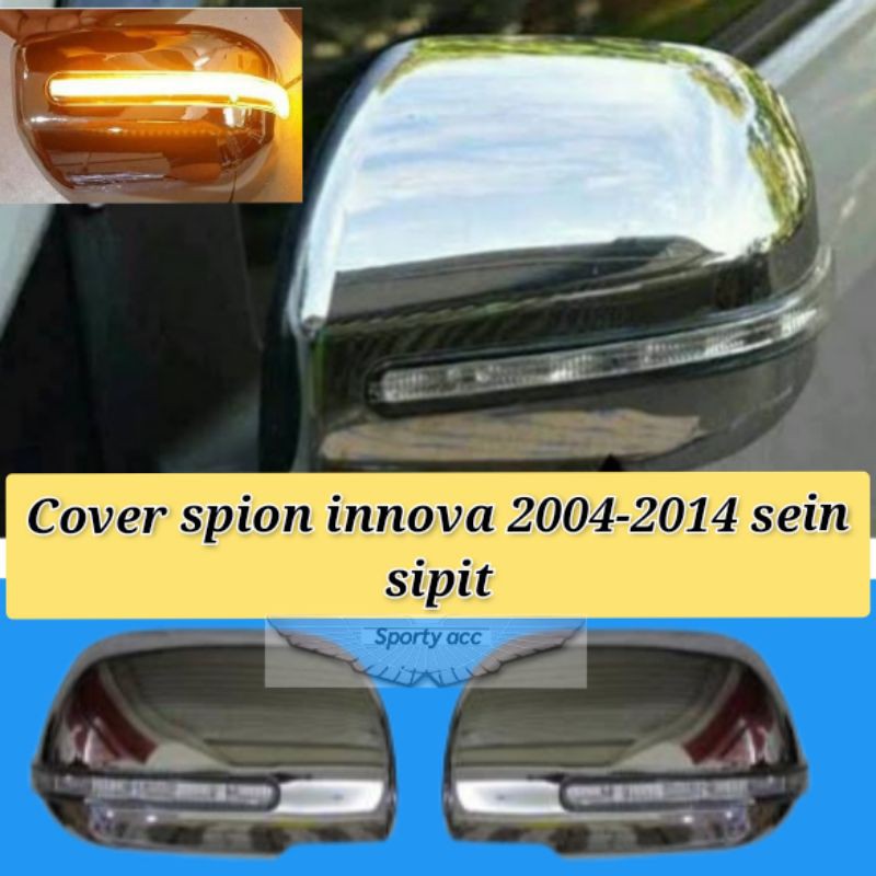 Cover spion innova chrome plus lampu Sen kecil