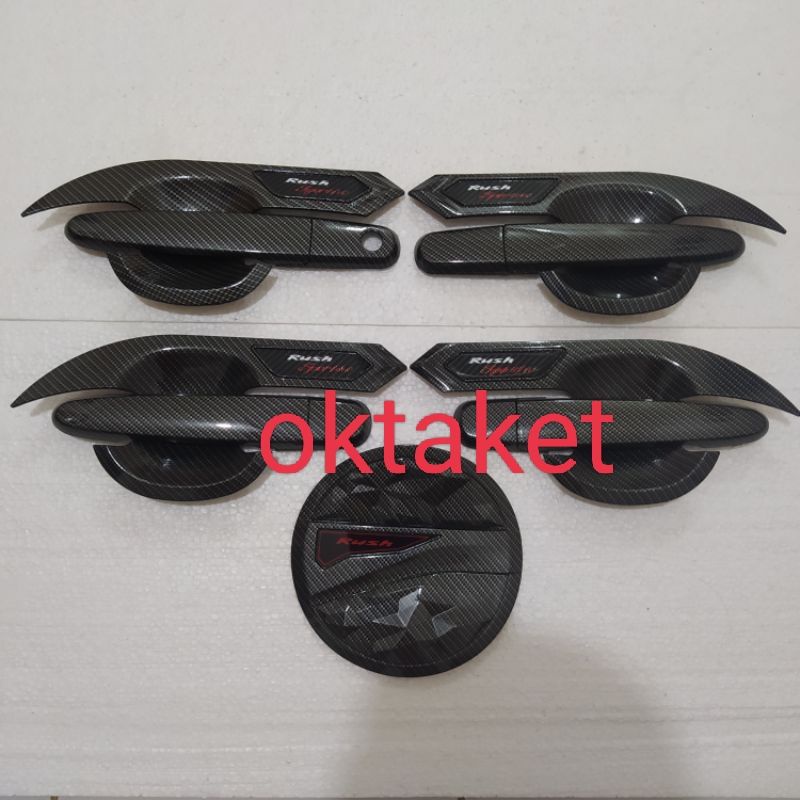 paket outer handle dan tank cover all new  rush Terios 2018-2021 2022 carbon