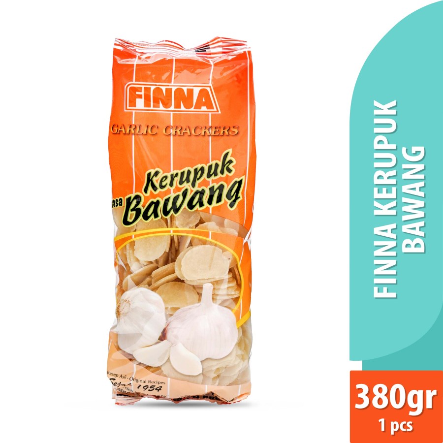 FINNA KERUPUK BAWANG PUTIH 380GR HALAL