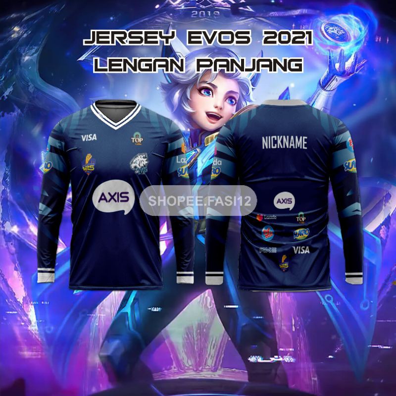 jersey evos legend 2021 lengan panjang evos roar
