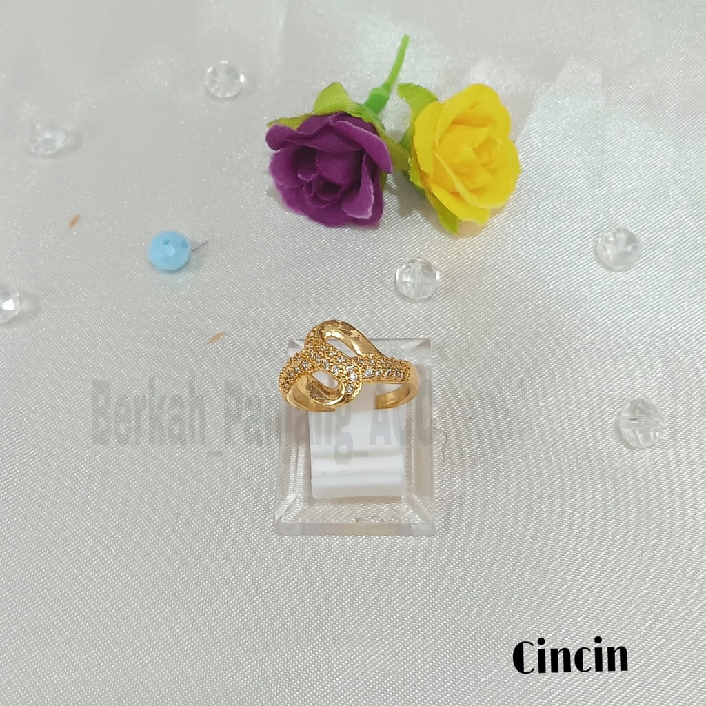 GELANG+CINCIN GARIS 2 SUPER ELEGAN KOREA PERHIASAN ANTI KARAT DAN ANTI LUNTUR