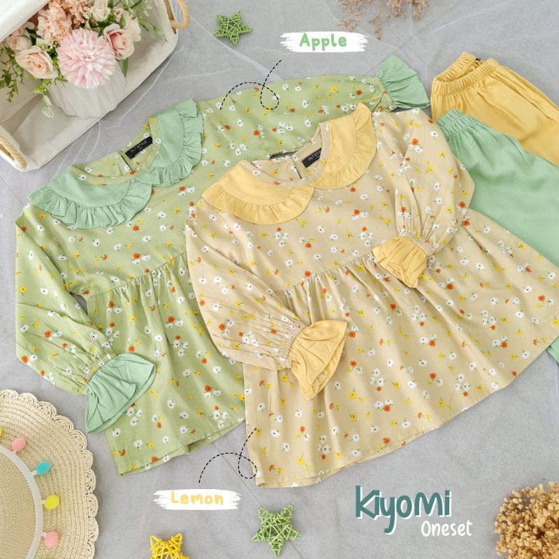 Ollet Oneset KIYOMI / Setelan anak perempuan/ setelan rayon anak