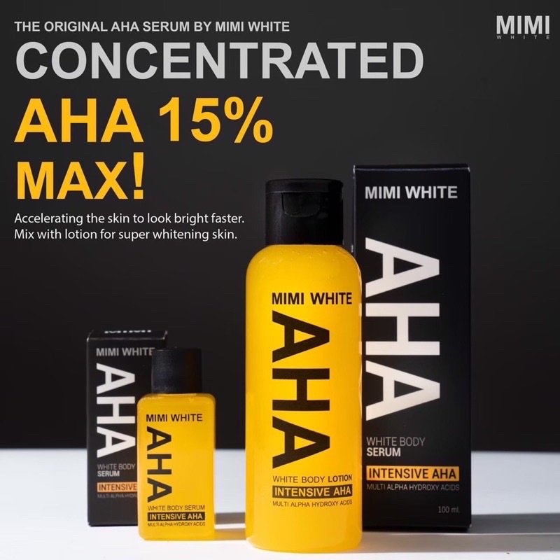 MIMI WHITE AHA SERUM 100ML BIG SIZE