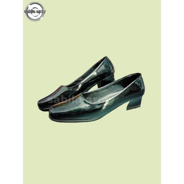sepatu pantofel wanita hak 3 cm hitam