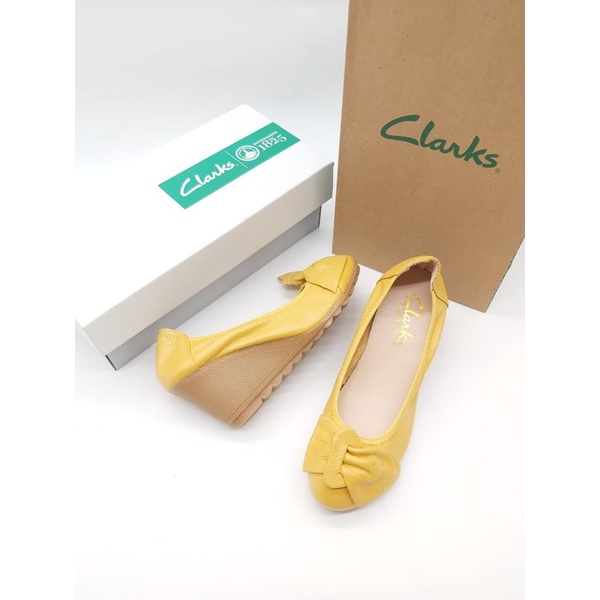 Clarks Wedges A08 7cm Kulit sapi asli 100%