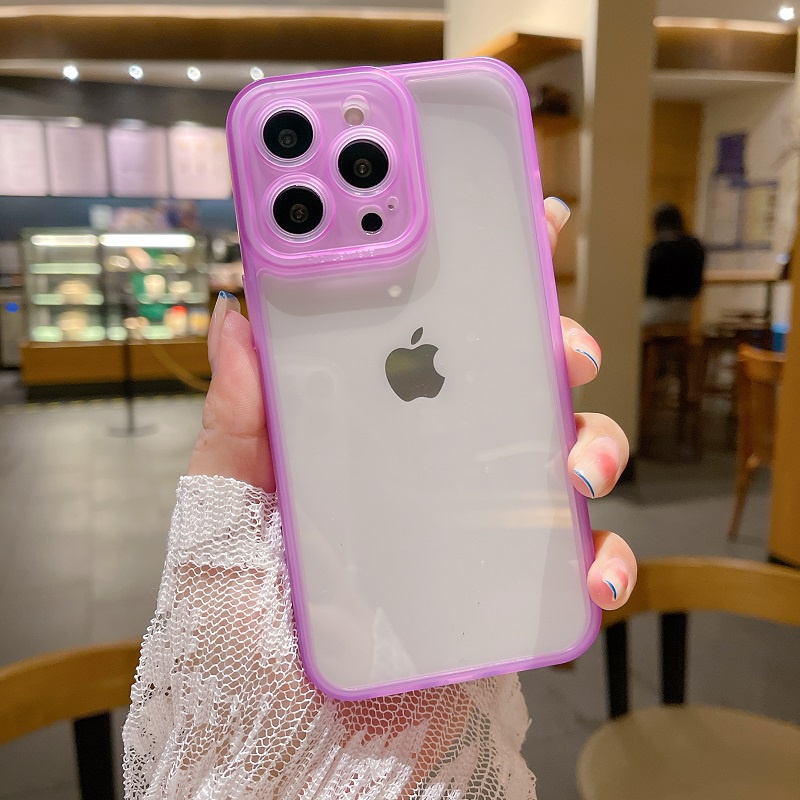 Case Pelindung Lensa Bening Buram Tahan Jatuh Untuk Iphone 11 12 13 Pro Max X XR XSMAX 7 8 Plus