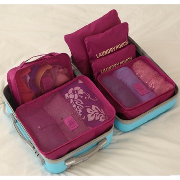 TRAVEL BAG ORGANIZE 6 IN 1 TAS TRAVEL UNIVERSAL STORAGE BAG Tas Organizer Tas penyimpanan