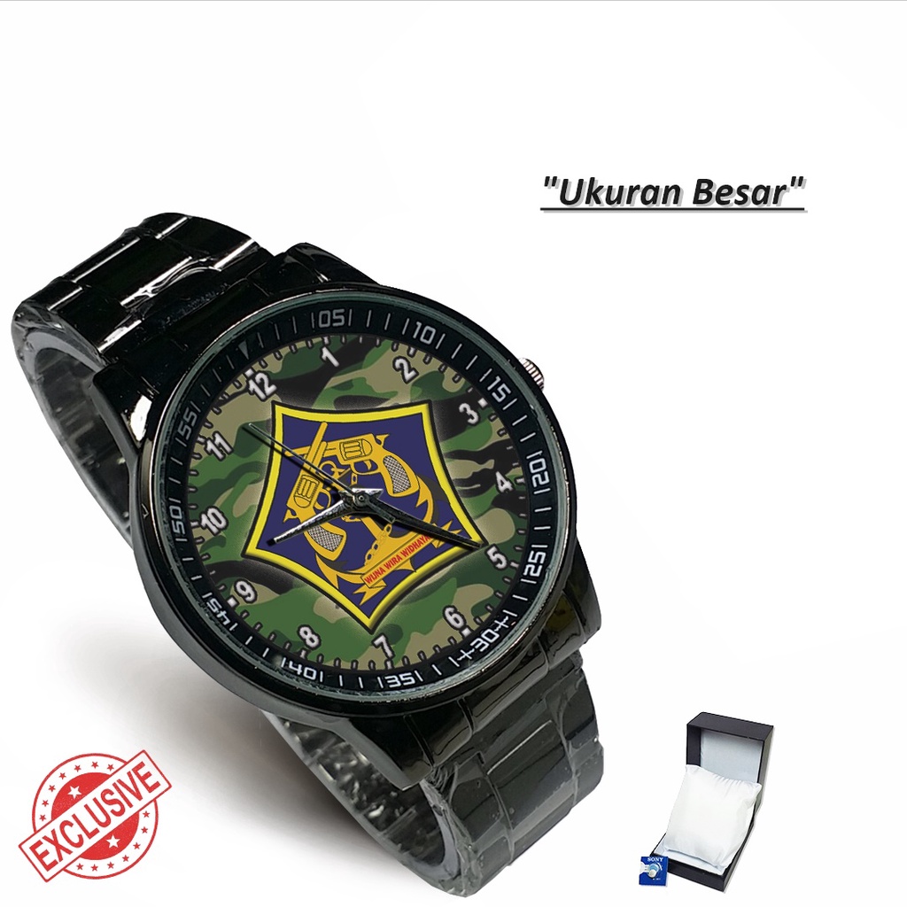 Jam Tangan Rantai Couple POLISI MILITER TNI AL - 02 (Mantul)