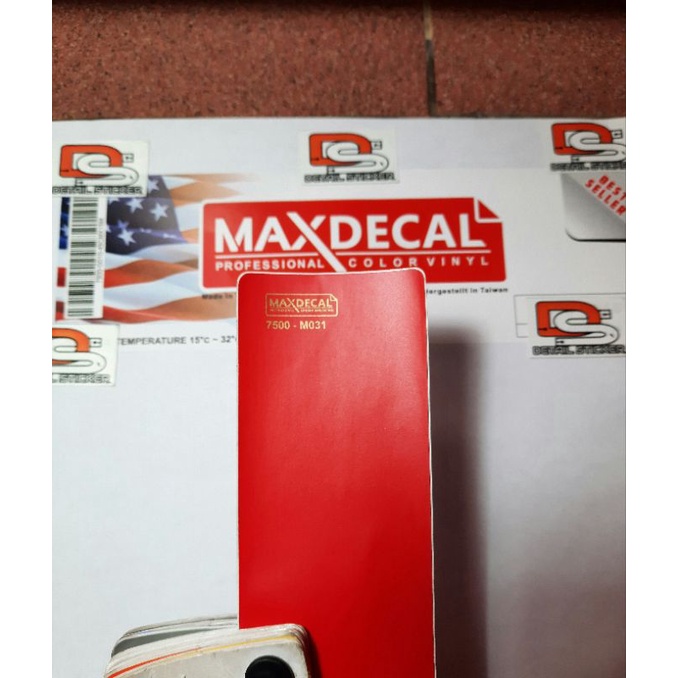 Sticker Stiker Skotlet Maxdecal Max Decal Merah Glossy Merah Doff 7500 G031 M031