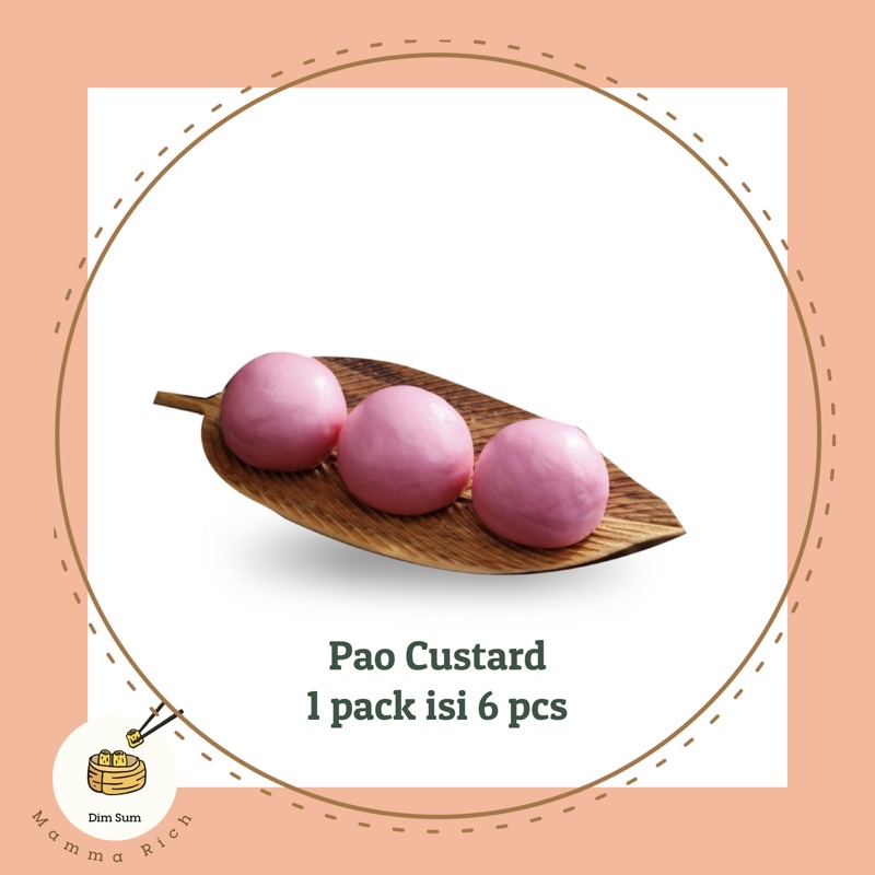 

Frozen dim sum pao custard 1 pack 1 pack isi 6 pcs dimsum