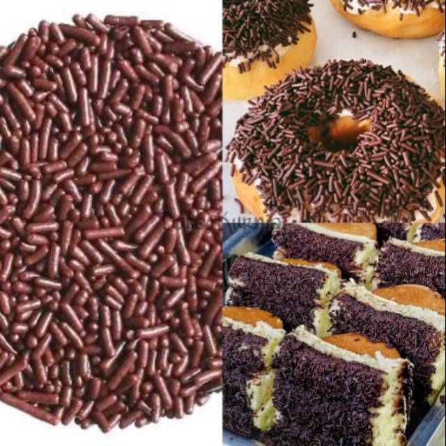 Meises Coklat / Meses Warna Cokelat Butir Choco Rice Innova Bintang Ceres 250 g Bahan Kue Donat Pukis