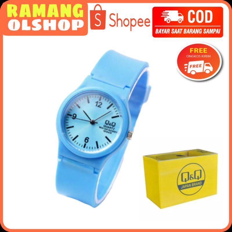 Jam tangan wanita superdry biru list pink