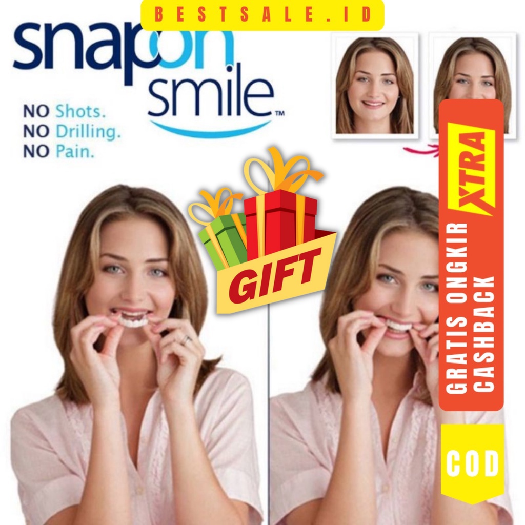 Snap On Smile Gigi Palsu 1 Set Atas Bawah - Gigi Palsu Silikon