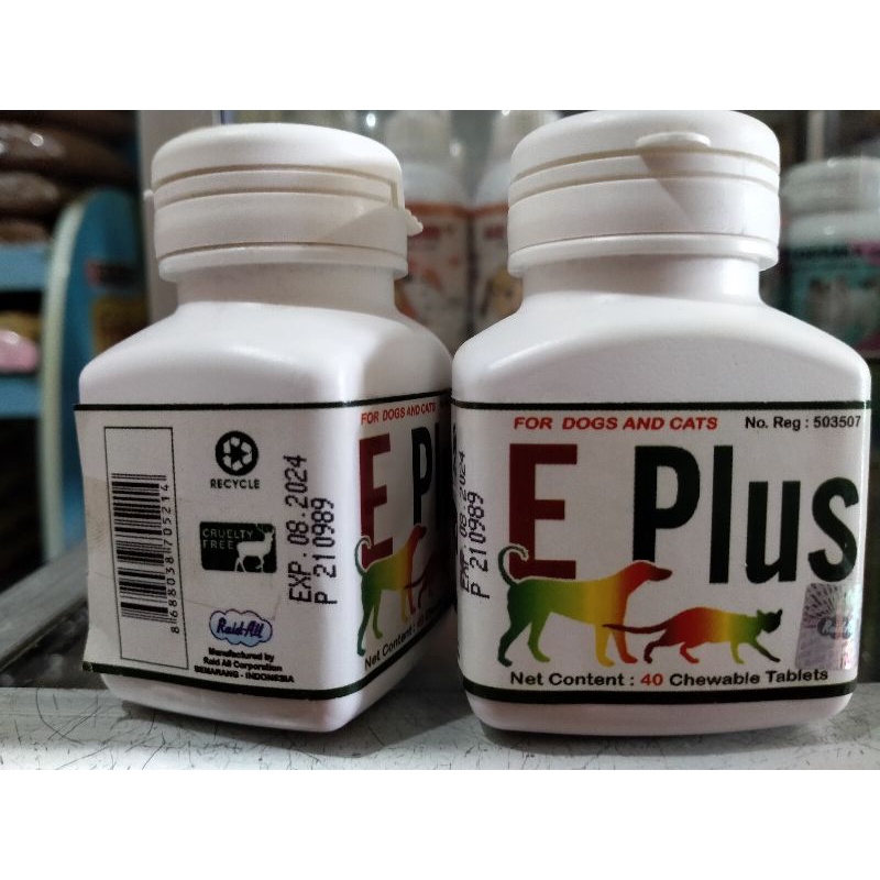 E PLUS 40 Tablets - For Dogs and Cats