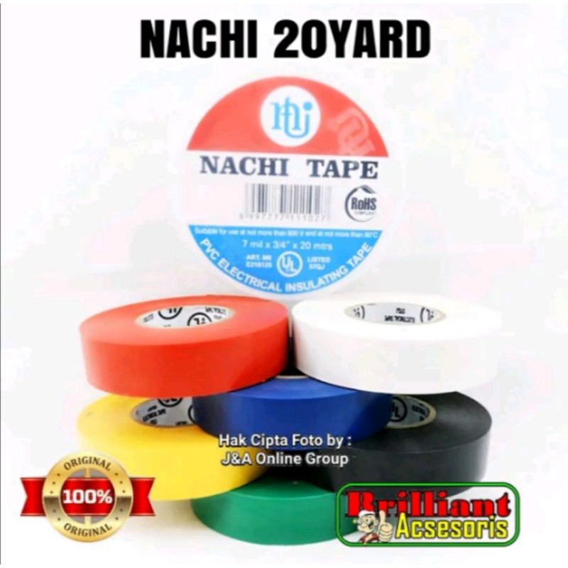 Isolasi Kabel Listrik NACHI Original - 20y / 20 Yard / 20yard