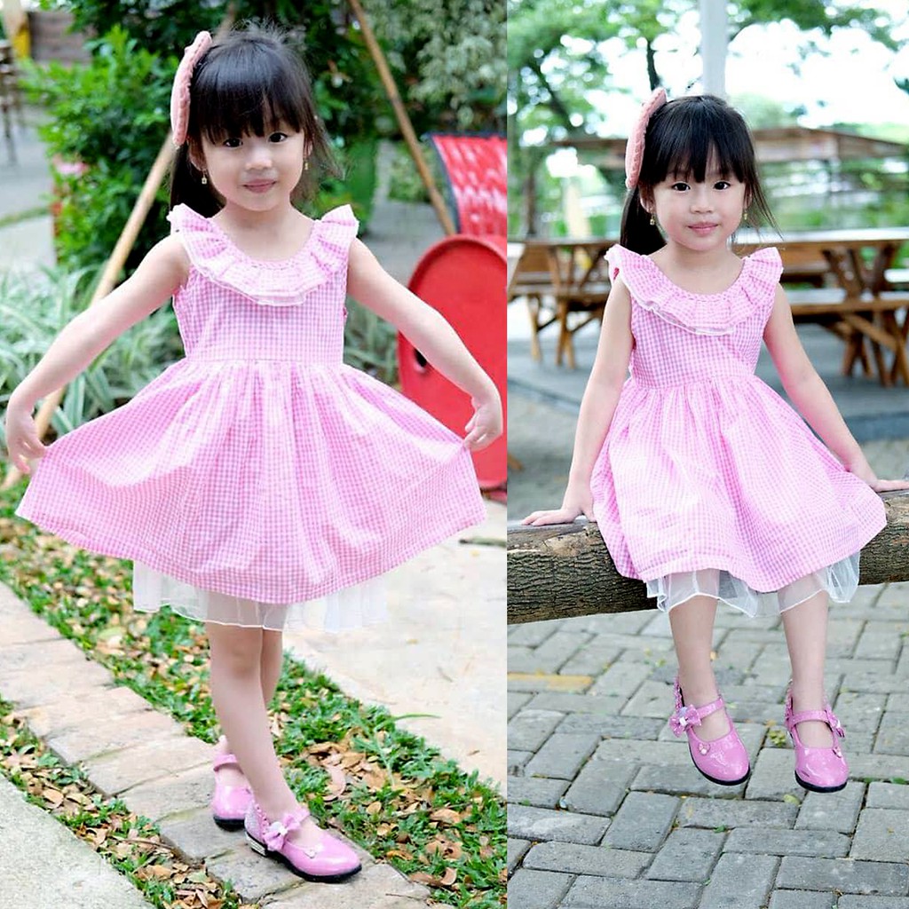 Dress Anak Cewek Sister Holland Pink