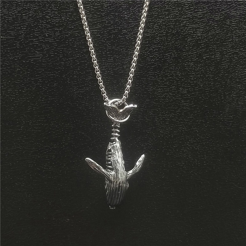 Merek Fashion street hip-hop hiphop Paus kalung pria kepribadian dolphin liontin hip hop serbaguna p